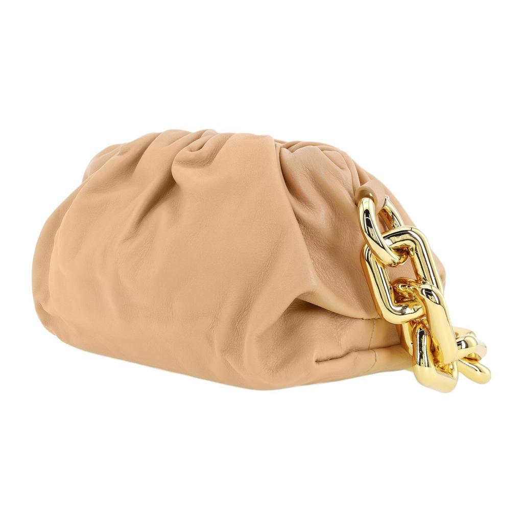 Bottega Veneta Teen Chain Pouch Shoulder Bag Almond/Gold Women Shoulder_bags 690831-V1BW0-2700
