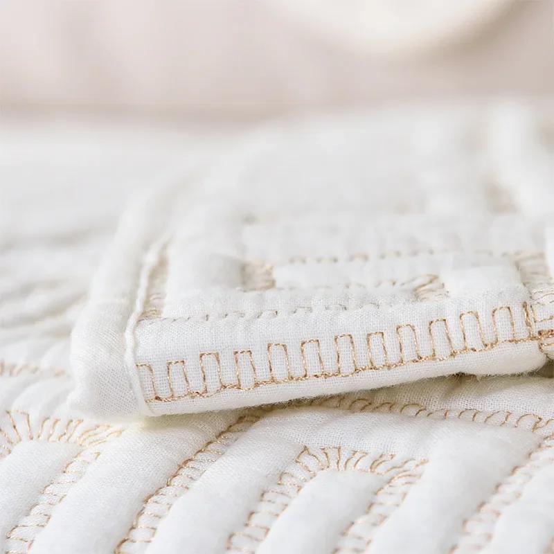 Thick Cotton Sofa Covers Slipcovers for Couch Anti-Skip Garden Armchair Sofa Towel Decorative Couch Cover for Living Room White