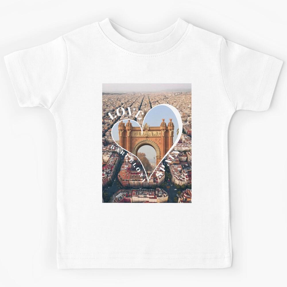 Love Barcelona Spain Kids T-Shirt 140