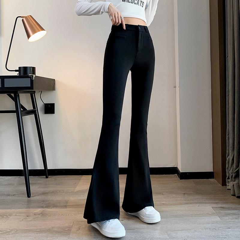 

Новые расклешенные брюки Весна/Лето: С высокой талией, Облегающий, Драпированный кэжуал, В пол, Для миниатюрных Extra Large