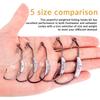 25pcs Fishing Hooks Twistlock Hooks Weighted Bass Hooks Swimbait Hooks for Soft Plastics Worm Hooks Saltwater Freshwater