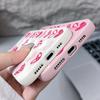 Pinker Liebesherzen-Druck Ledertextur TPU Matte Hülle Für iPhone 16 Pro Max 15 Pro 14 13 12 11 Weich Schlank Stoßfest Handyhülle