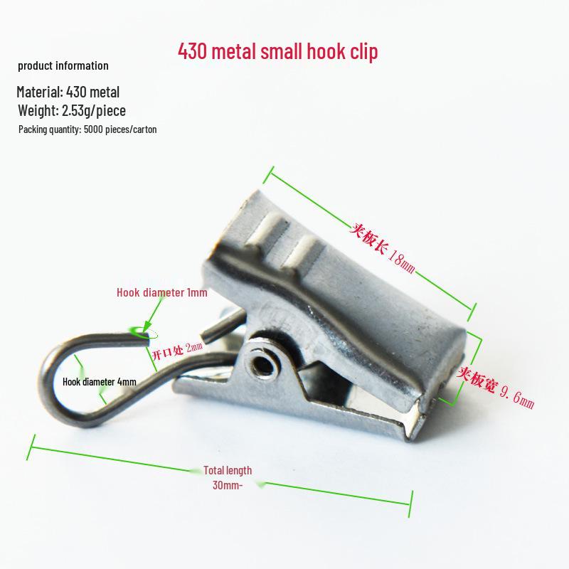 Heavy-Duty Stainless Steel Curtain Clip Hooks