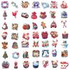 50 Christmas Fun Gifts Decorative Party Stickers Guitar Notebook Suitcase DIY Waterproof Stickers