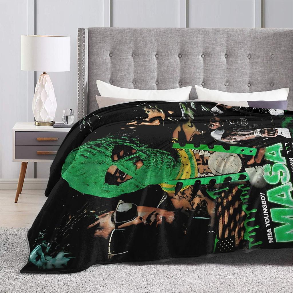YoungBoy Never Broke Again Blanket Travel Flannel Bedding Throws For Living Room Soft Warm Custom Quality Bedspread Gift Idea