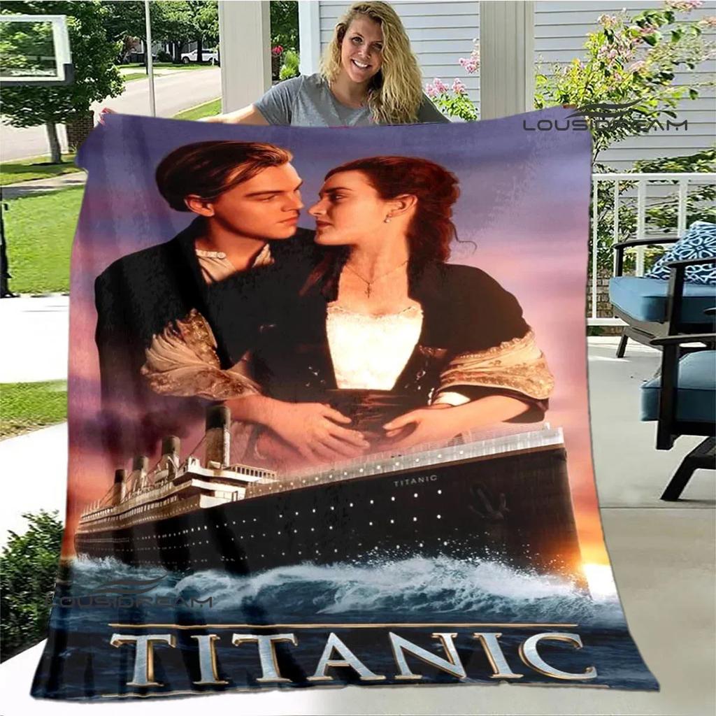 Coperta stampata Titanic Leonardo DiCaprio Coperta calda morbida e confortevole per casa viaggio letto coperta da picnic regalo di compleanno
