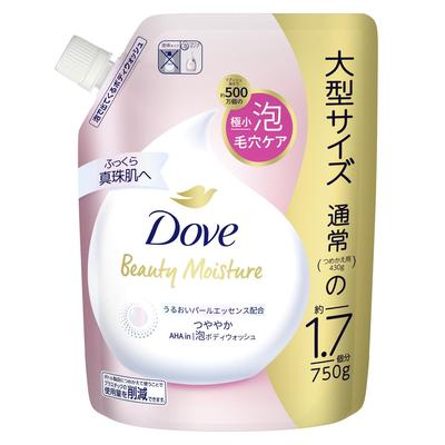 Dove Body Soap Beauty Moisture Shiny Foam Body Wash Freshly Picked Apple Scent Refill Large Capacity 750g