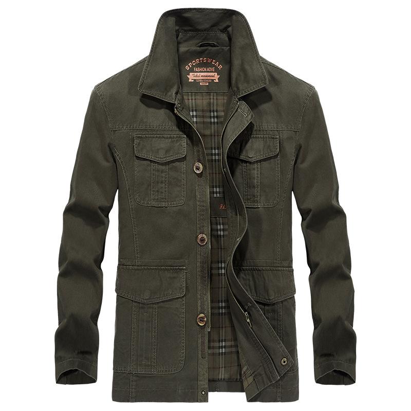 Men's New Spring and Autumn Jacket Men's Medium and Long Youth Thin Tooling Jacket
