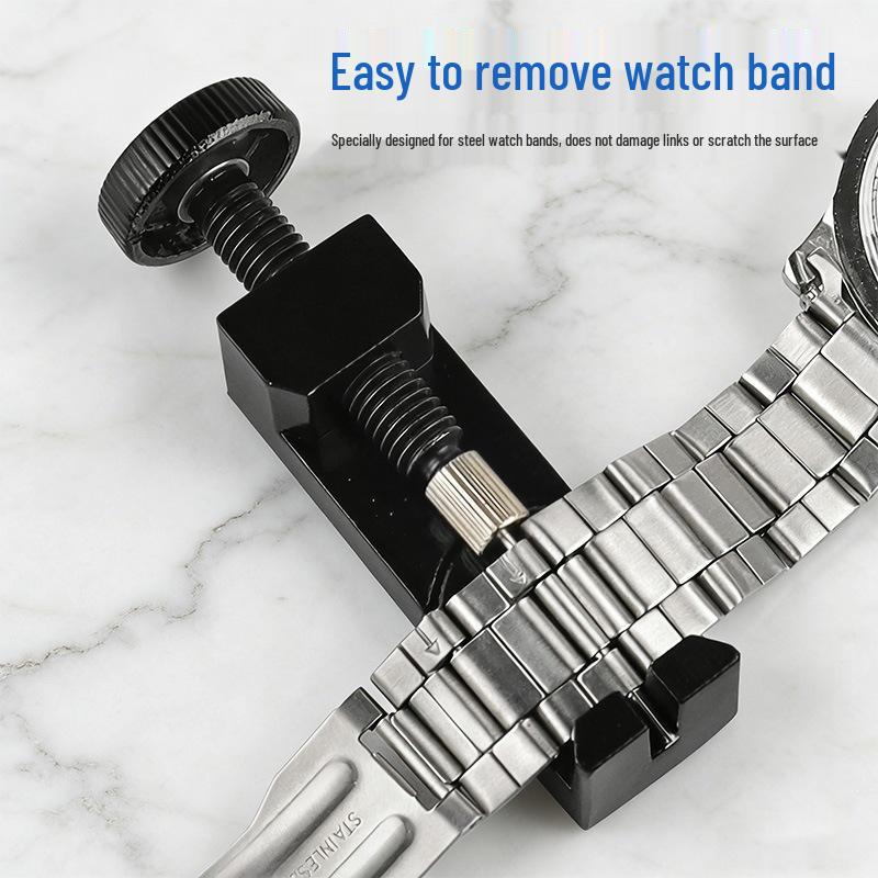 Metal Watch Repair Tool Kit: Opener, Strap Adjuster, Bracelet Link Adjuster, and Strap Remover