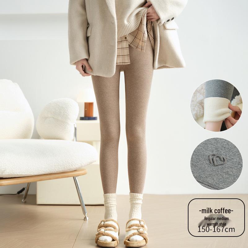 Women's High-Waisted Seamless Fleece-Lined Leggings – Perfect for Autumn & Winter with High Elasticity, Comfort & Versatility.