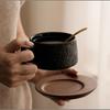 230ML Ceramic Coffee Cup and Saucer Creative Stone-Pattern Latte Cup Exquisite Afternoon Tea Flower Tea Coffee Mug Home Milk Mug