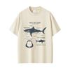 Marine Animals Great White Shark Anatomy Graphic Tshirt Men Women Casual Oversized Streetwear Mens Fashion Vintage T Shirts