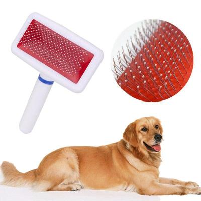 Pente de agulha de aço inoxidável para remoção de pelos de cães e gatos, ferramenta de escova para remoção de pelos