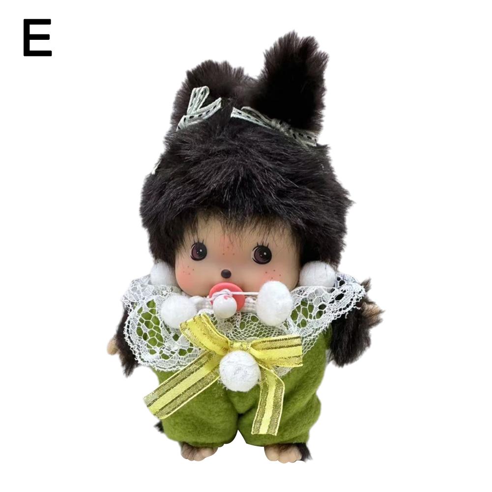 Kawaii Kindergarten Mochi Puppe 15cm PP Baumwolle Affe Plüschpuppe Handpuppe Tasche Anhänger Anhänger Geschenk Plüschtier