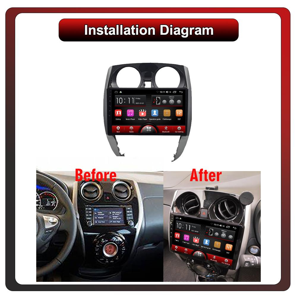 2Din Android Car-Play Car Radio,Nissan Note E12 2013-2020,Multimedia Player Head Unit Stereo GPS Navigation BT WIFI,1+16GB