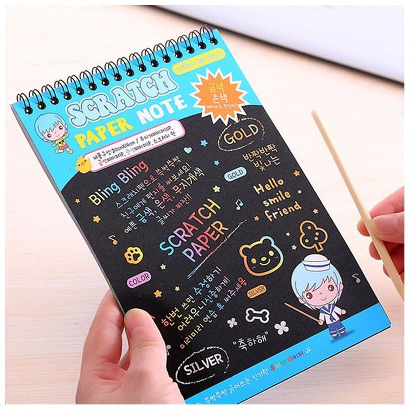 Buy 1X Rainbow Scratch Pad Art Book Drawing Children Kids Painting