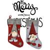 Claus Santa Christmas Stocking Holiday Decoration Candy Gift Bag Material Fabric