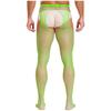 Mens Mid Waist Hollow Out Cutout Opening Crotch Tights Stockings Leggings Elastic Waistband Pantyhose