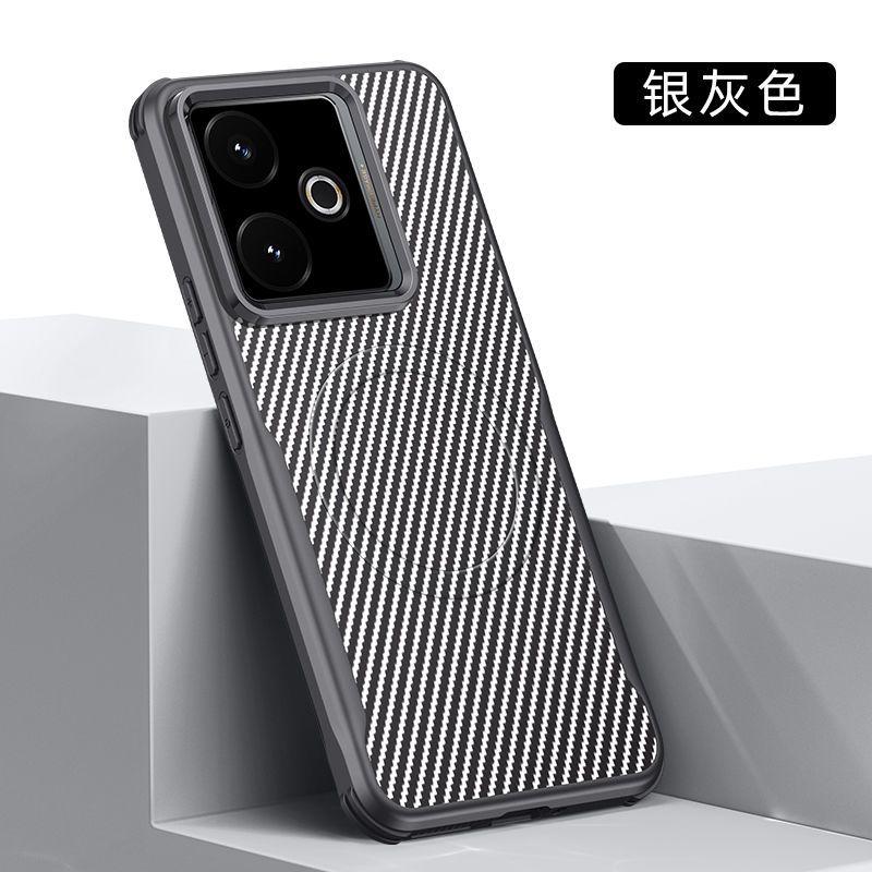 Case For Realme GT7 GT 7T GT7Pro Luxury Kevlar Stripe Magnetic Magsafe Cover For Realme GT 7 Wireless Charging Funda