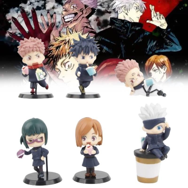 Pvc Jujutsu Kaisen Break Time Coffee Snack Model Blind Box Gashapon Figure