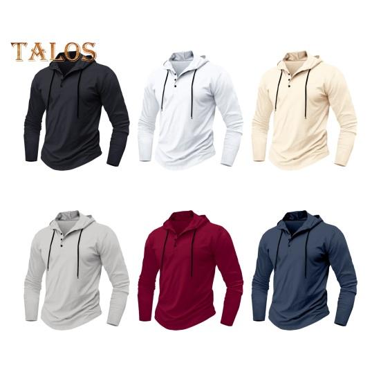 Podzim Jaro Muži Košile S kapucí Stahovací šňůrka Dlouhé rukávy Svetr Tenký Jednobarevný Střední délka Běžné Denní nošení Práce Škola Sportovní Top