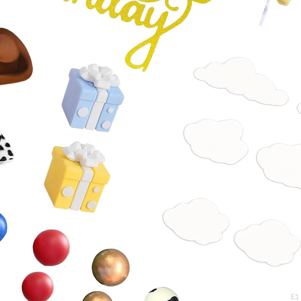 34x Cowboy Hat Cake Topper Decorations Portable Shower Party Favor Supplies for Birthday Anniversary