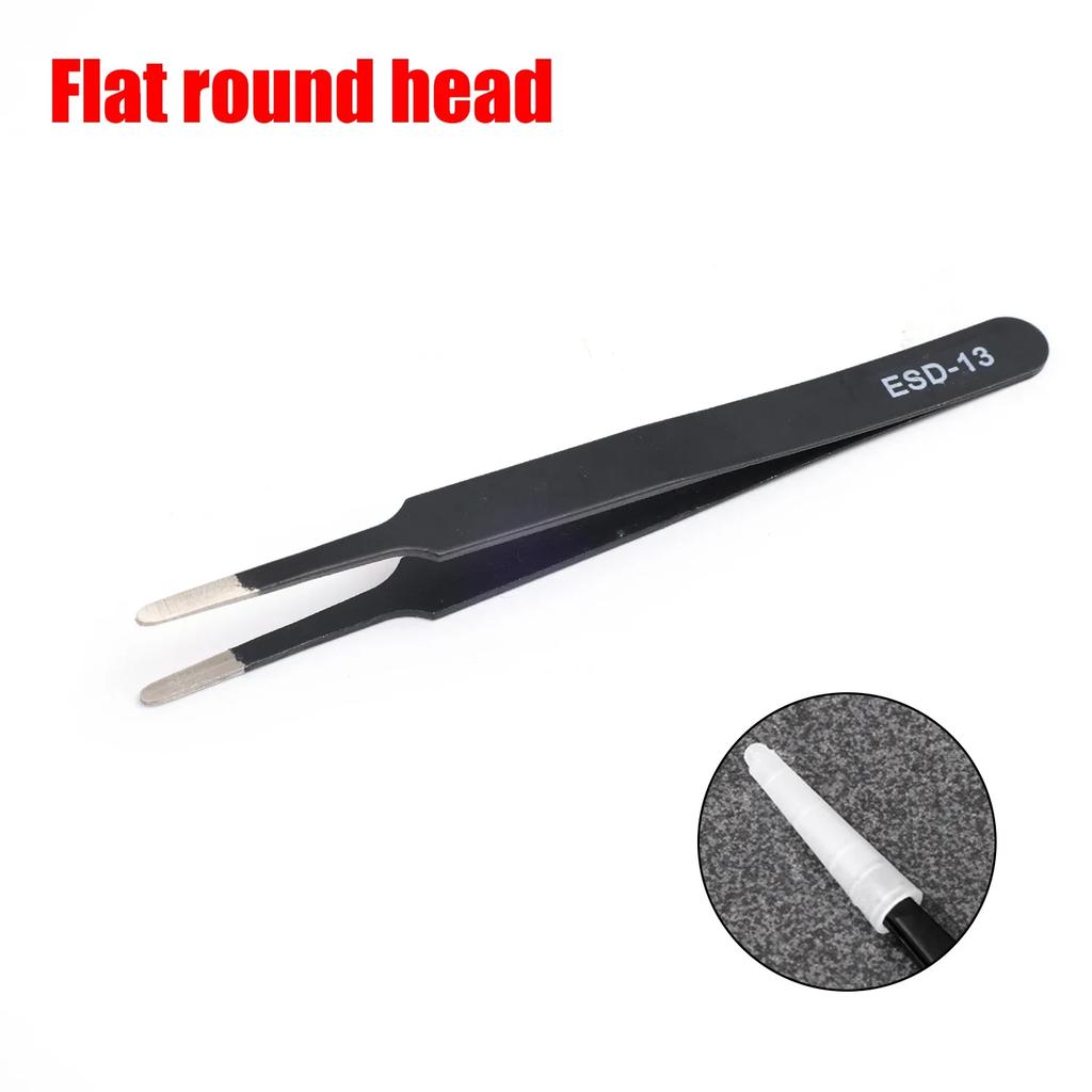 Anti-Static Stainless Steel Tweezers Precision Maintenance Industrial Electronic Repair Tool Car Body Sheet Metal Repair Tools