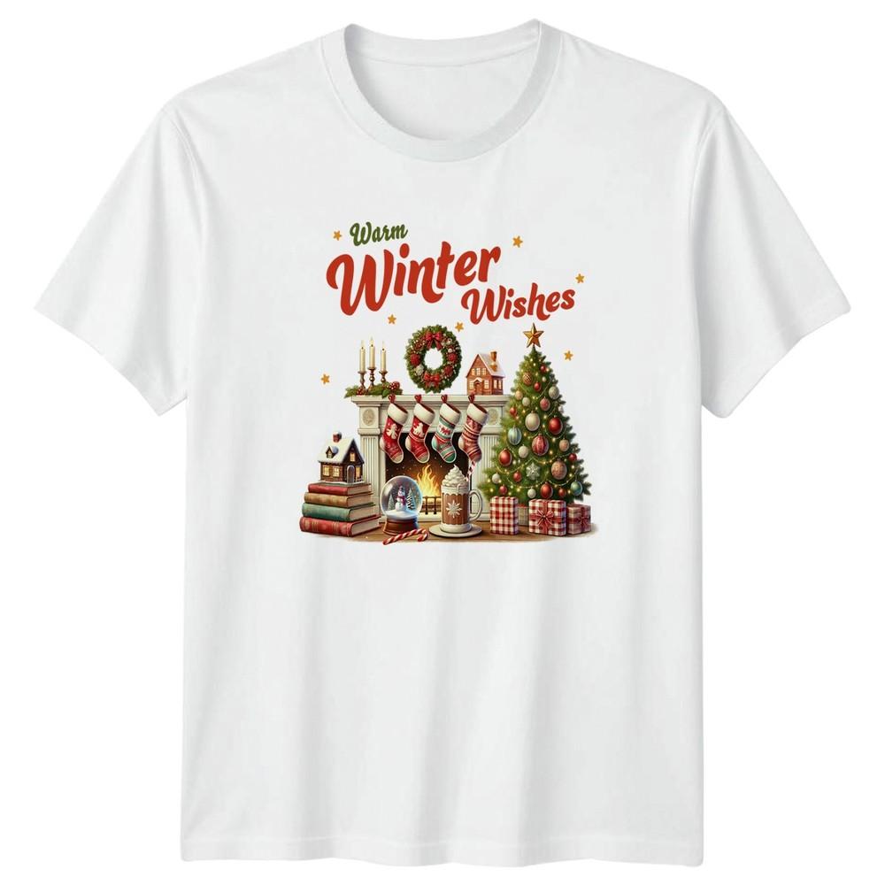 Warm Winter Wishes Christmas Holidays Unisexs TShirt Unisexs Tee Graphic S
