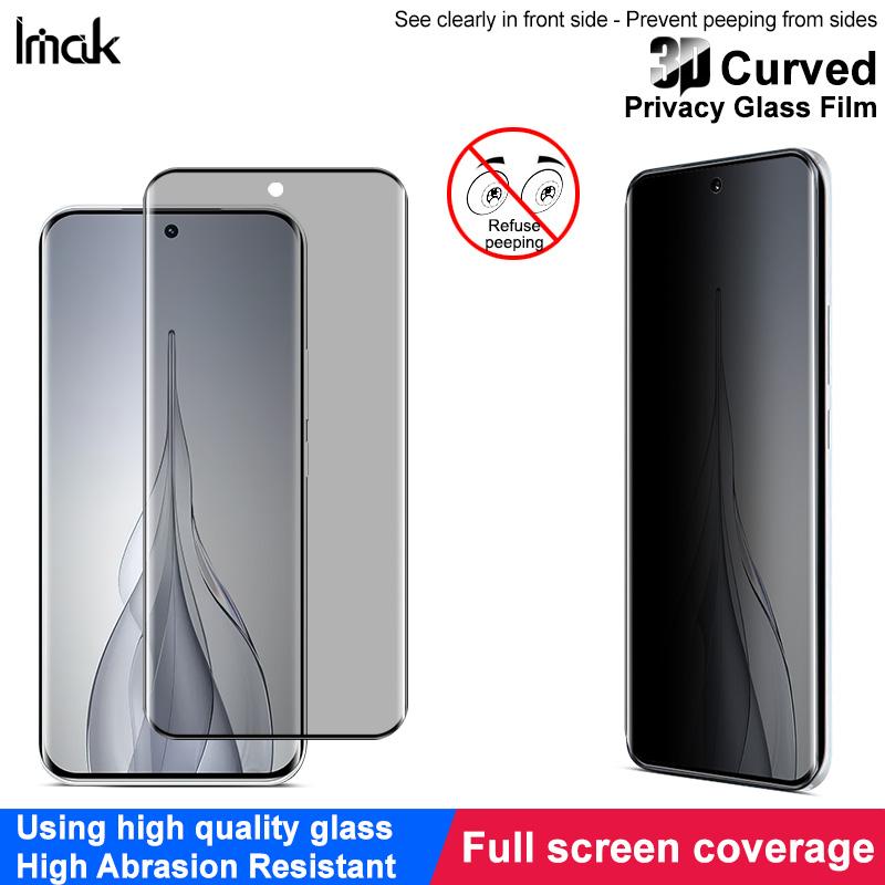 For Tecno Spark Slim Glass IMAK 3D Curved Privacy Tempered Glass Full Screen Coverage Film