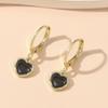 Eco-friendly Korean Heart Pendant Earrings - Stylish High-end Alloy Design Ear Cuffs