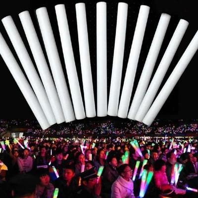 2 PCS Light Up Foam Sticks LED Wands Rally Rave Batons DJ Flashing Glow Stick Party Decoration Christmas Lights