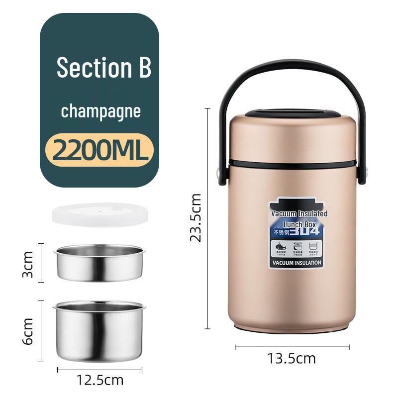 Zhì Shì 304 Stainless Steel Multi-layer Insulated Lunch Box