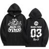Casual Threaded Hoodie Stray Kids World Tour Run It Print Long Sleeve Loose Hooded Sweatshirt For Fans