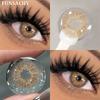 FUNSACHY Natural Contact Lenses 2pcs Blue Green Contact Lenses Color Eye Makeup Gray Pupil and Eyes Color Fashion Beauty Lenses