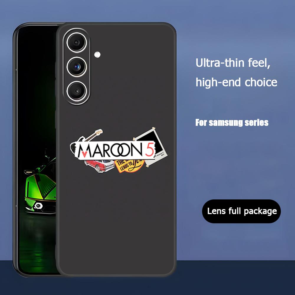 

Hot M-Maroon 5 TrendBand Phone Case For Samsung Galaxy S26 S25 S24 S23 S22 S21 Plus Ultra Note20 Soft Black Galaxy S25 FE