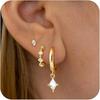 Zircon Stud Earrings - Multi-Piercing Trendy Set for Women