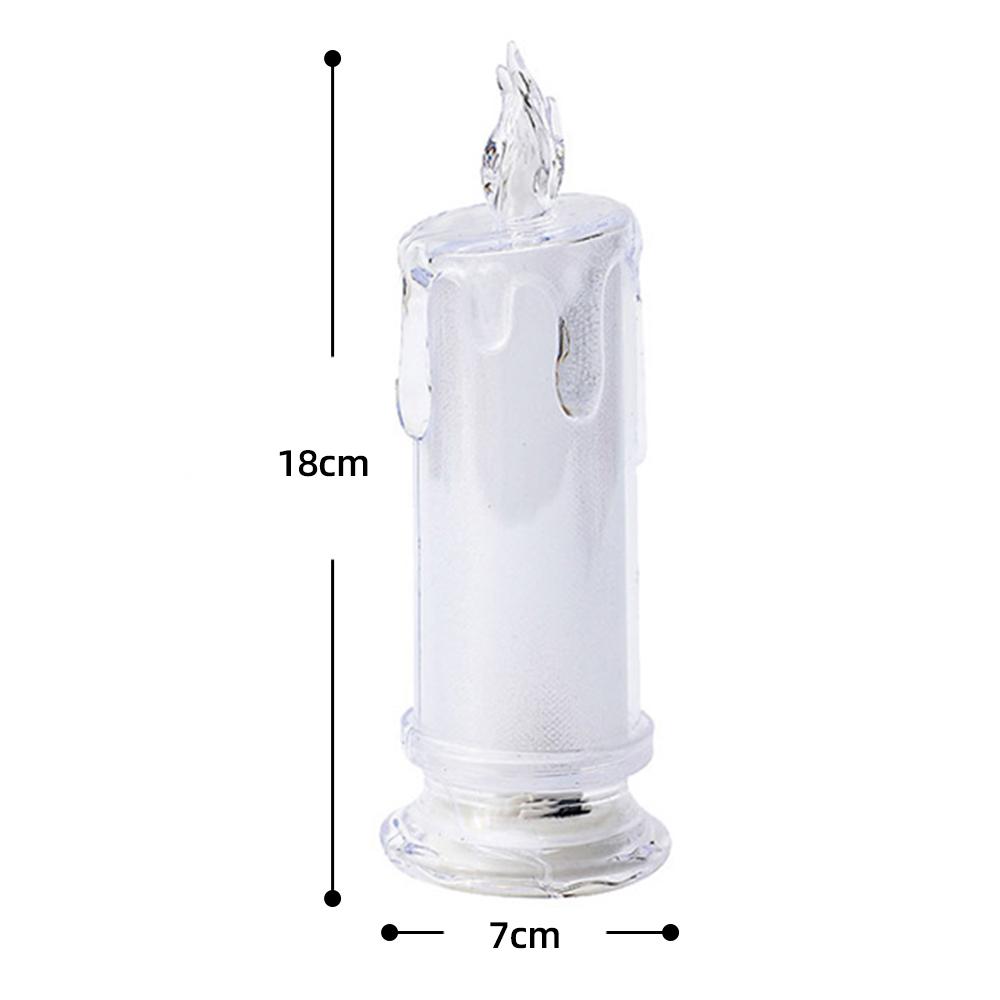 LED Candles Crystal Lamp Led Flameless Candles Operated Pillar Candles with Realistic Flame Light Desk Lamp Decorative Candles
