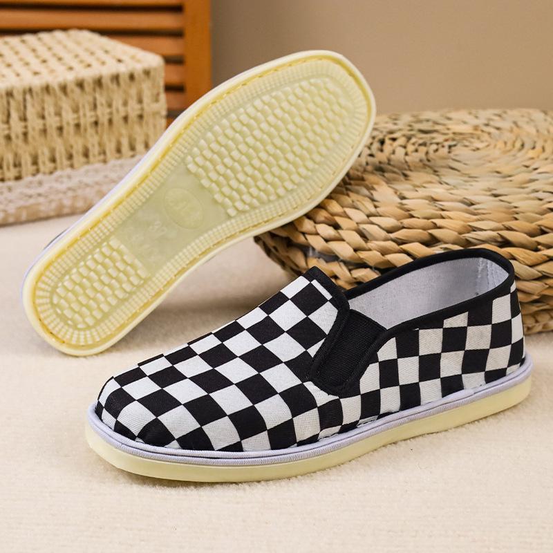 

Весенне-осенние женские тканевые туфли в старом пекинском стиле, повседневные, с эластичным верхом, на плоской подошве, парусиновые, с низким верхом, женские туфли на танкетке 34