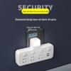 Smart Wireless Copper Power Strip: Multifunctional Night Light, USB Ports, Independent Switches