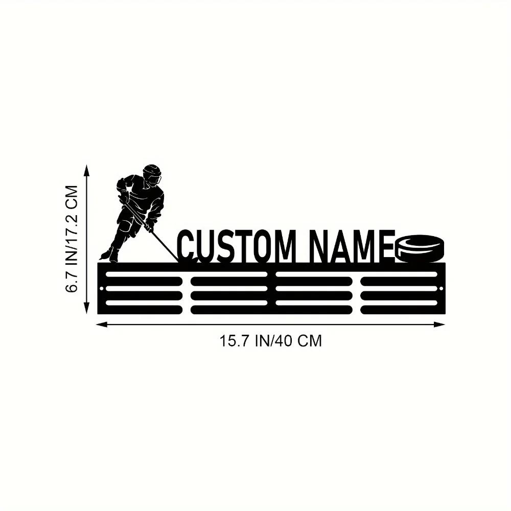

Metal Hockey Medal Holder Wall Decor Personalized Sports Emblem Home Adornment