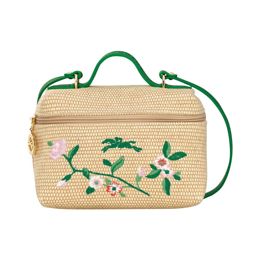 

Новая холщовая сумка LONGCHAMP с кожаной отделкой, сумка-тоут, сумка на плечо, сумка кроссбоди, мини, женская, зеленая 10187HCE129 16.0*9.9*10.9CM