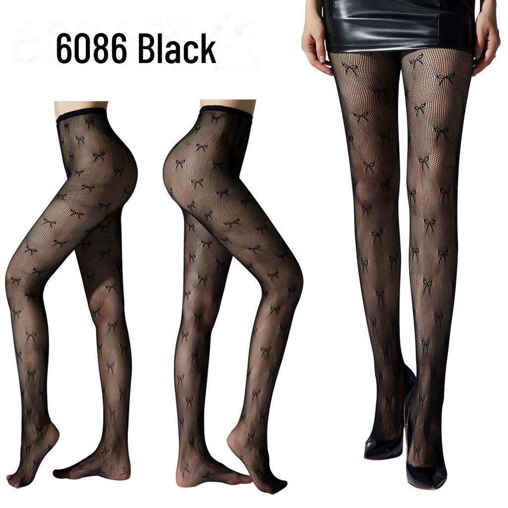 "Gothic Spider Web Jacquard Stockings - Halloween Style"