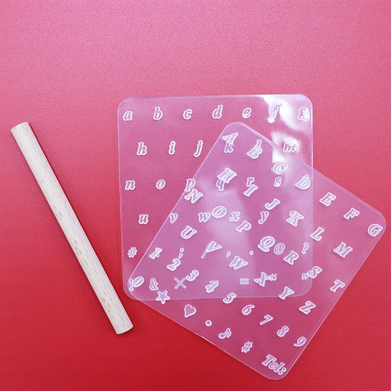 3 Piece Set Craft Leather Stamping Board Letter Number Engraved Emboss Pattern Hand-knocked Stamper Mold DIY Leathercarft Tool