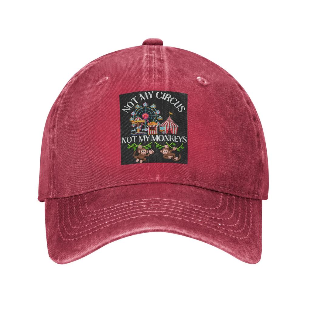 Not My Circus Not My Monkeys quotes Denim Fabric Cap Casual Baseball Caps Adjustable Hat Summer Unisex Baseball Hats