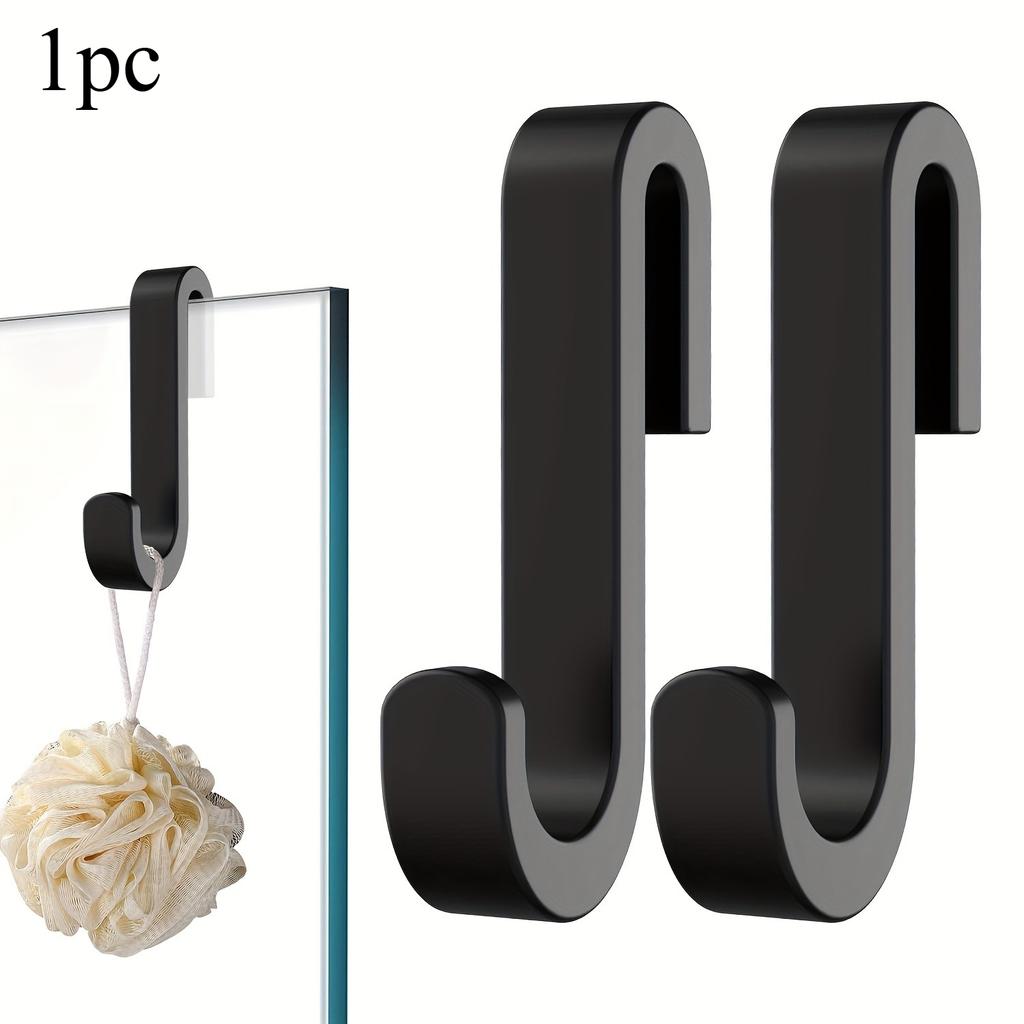 Multi-Purpose Hooks Silicone Shower Door Back Hook Hanging Rack Clothes Coat Hat Towel Hanger Storage Hook Bathroom Accessories