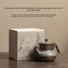 Original Mineral Rough Ceramic Teapot Handmade Wabi Sabi Style Old Rock Mud Chinese Retro Unglazed Single Pot Kung Fu Tea Set