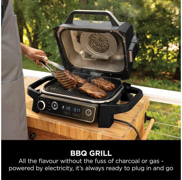 Electric Grill Ninja Woodfire Electric Outdoor Grill & Smoker (OG701UK)