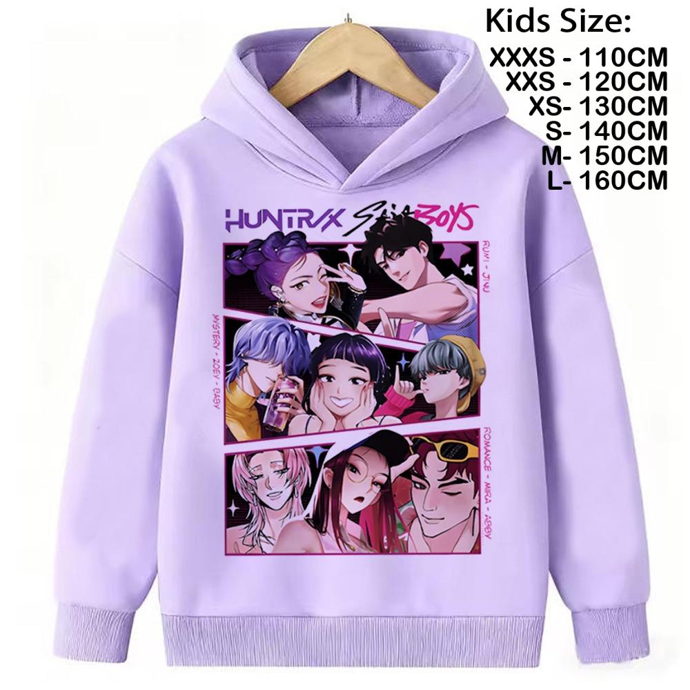 Kpop Demon Hunter Saja Boys Sweatshirt Autumn Winter Sport Hooded Fashion Casual Round Y2K Cosplay Clothing