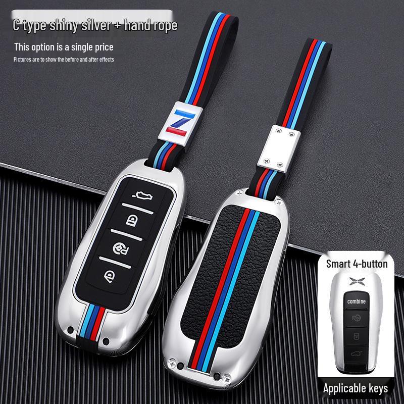 Enhanced Metal Protective Key Case for Xiaopeng G3 and G3i 2019 Model, P7 - Suitable for Men and Women