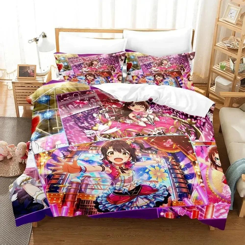 Idol Singer Bedding Set Single Twin Full Queen King Size Bed Set Adult Kid Bedroom Duvet Cover Sets 3D Print  Love Live!